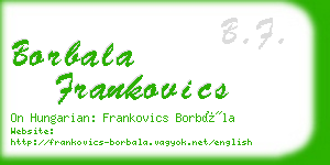 borbala frankovics business card
